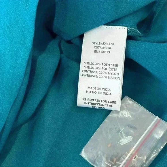 NWT KUT from the Kloth Women Blouse Sz XL Embellish Beaded Sheer Short Sleeve - Picture 9 of 10